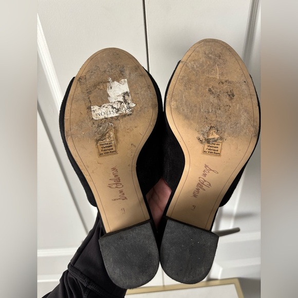 Sam Edelman | Orlie Block Heel Suede Black Mule | Size 9 - Picture 6 of 6